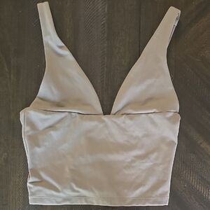 CSB V-Crop Tank Top in Taupe
